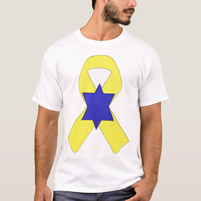 Camiseta Rehenes israelíes se unen a la cinta amarilla de I (Anverso)