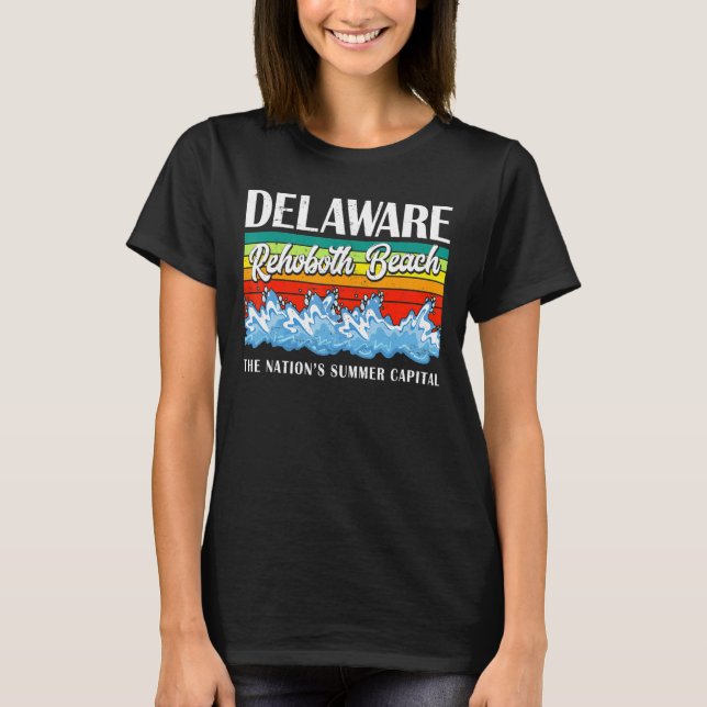 Camiseta Rehoboth Beach DE Retro Vintage Rehoboth Delaware (Anverso)