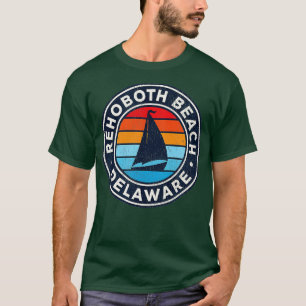 Camiseta Rehoboth Beach Delaware De Vintage Sailboat Retro