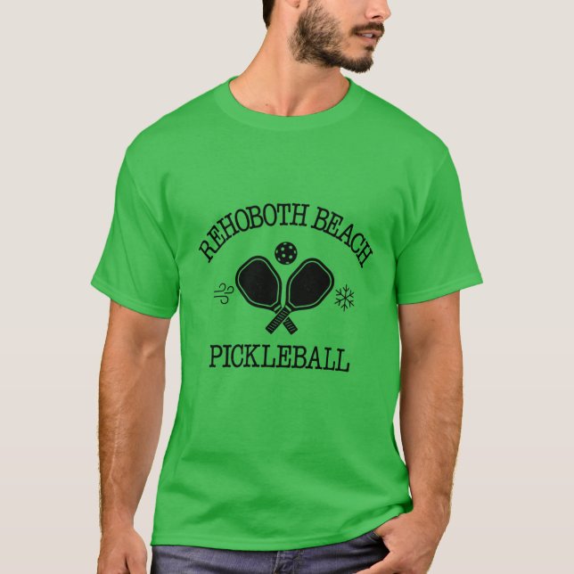 Camiseta Rehoboth Beach Pickleball Wind Snow BLK (Anverso)