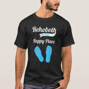 Camiseta Rehoboth Es Mi Lugar Feliz Cute Delaware Beach Vac