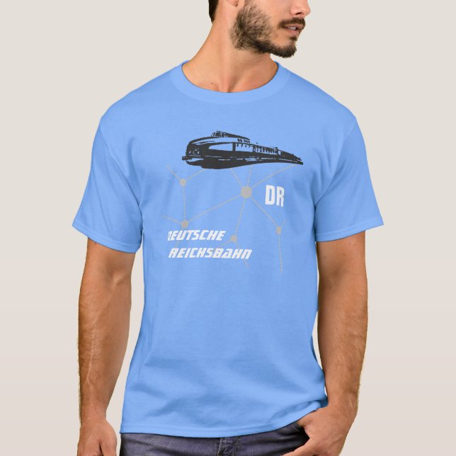 Camiseta Reichsbahn alemán diseño de publicidad (Anverso)