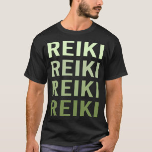 Camiseta Reiki de Texto Verde