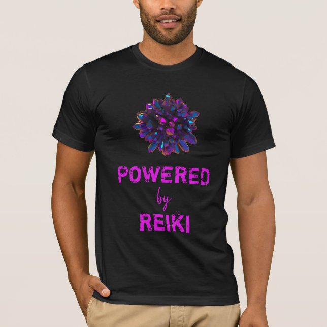 Camiseta *~* Reiki Master Purple Crystal Sphere Black (Anverso)