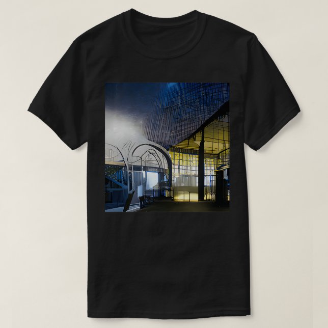 Camiseta Reimaginado por la luz industrial y la fantasía má (Diseño del anverso)