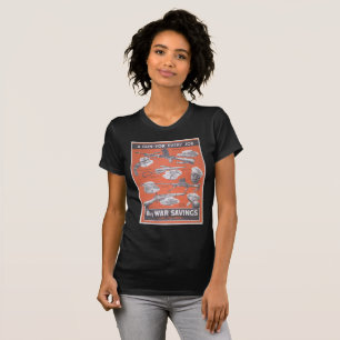 Camiseta Reimpresión de cartel británico de la época de gue