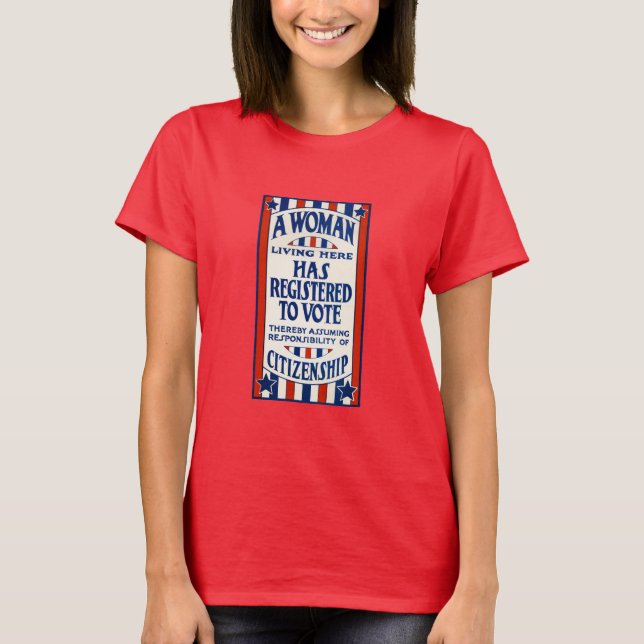 Camiseta Reimpresión del apoyo a los derechos de voto de la (Anverso)