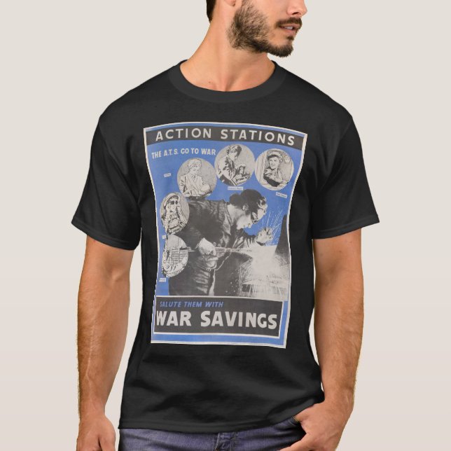 Camiseta Reimpresión del poster británico en tiempos de gue (Anverso)