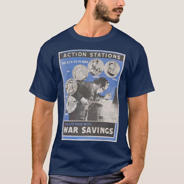 Camiseta Reimpresión del poster británico en tiempos de gue (Anverso)