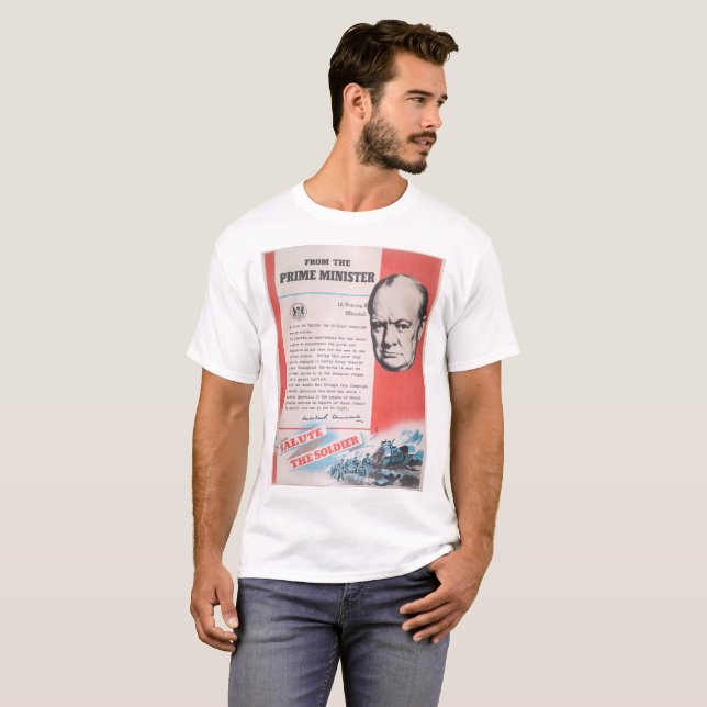 Camiseta Reimpresión del poster británico en tiempos de gue (Anverso completo)