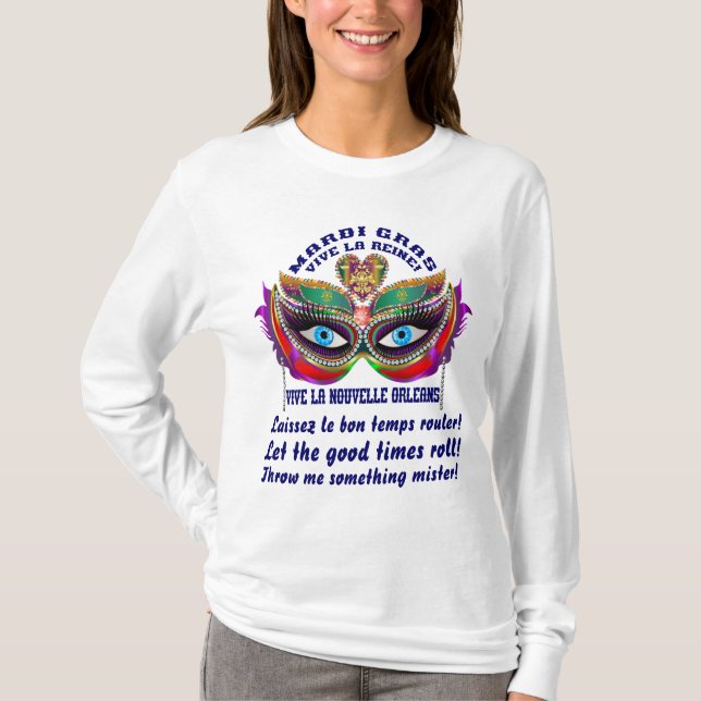 Camiseta Reina 5 del carnaval leída sobre diseño abajo (Anverso)