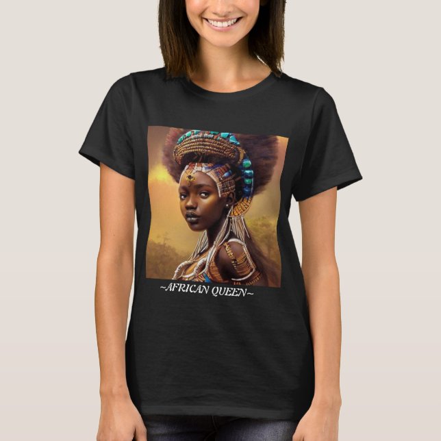 Camiseta Reina africana— (Anverso)