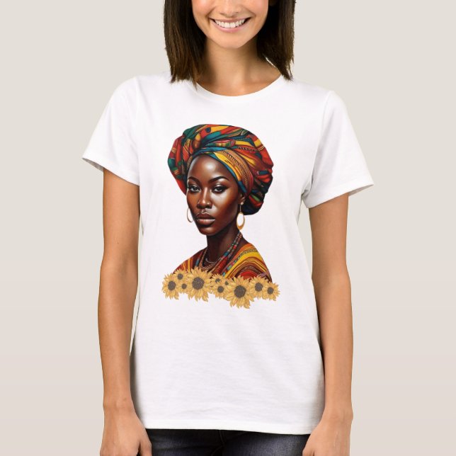 Camiseta Reina africana: empoderada y elegante (Anverso)