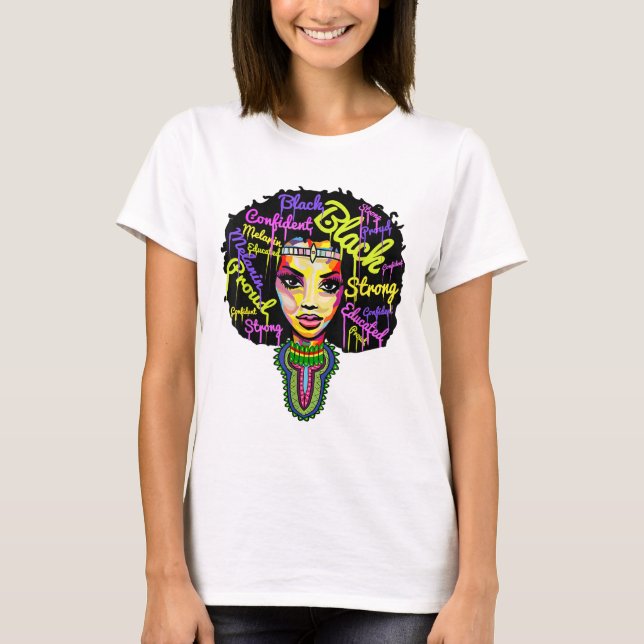 Camiseta Reina africana fuerte para las mujeres - Orgulloso (Anverso)