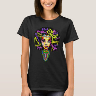 Camiseta Reina africana fuerte para mujeres orgullosa de la