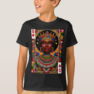 Camiseta Reina africana tarjeta melanina orgullo negro blm