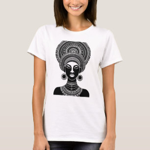 Camiseta Reina Africana Tribal – Moda Étnica Audaz