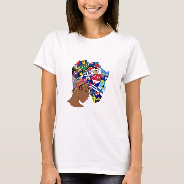Camiseta Reina afro caribeña (Anverso)
