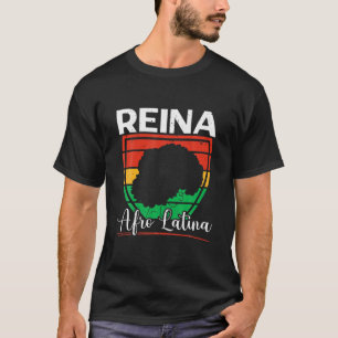 Camiseta Reina afro latinoamericana historia negra africana