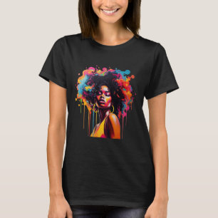 Camiseta Reina Afro Melanina que gotea Juneteenth Africana 