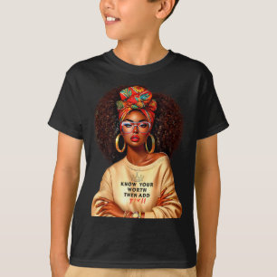 Camiseta Reina Afro Mujer Negra Africana Melanina Historia