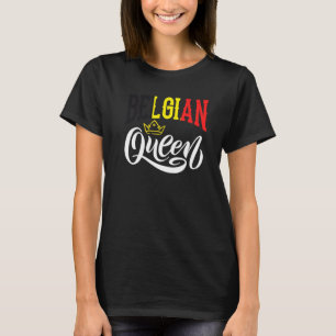 Camiseta Reina belga Bélgica Belga Bélgica Bandera 1