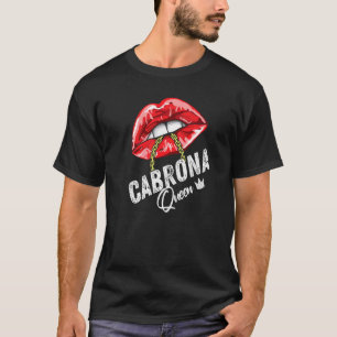 Camiseta Reina Cabrona Latina Labios Cadena Gráfica America
