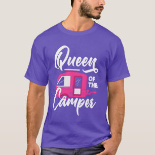 Camiseta Reina Campista Mujeres Chicas Camping divertido