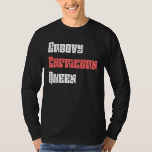 Camiseta Reina Capricornio Groovy Hippie Vintage Signo Zodi
