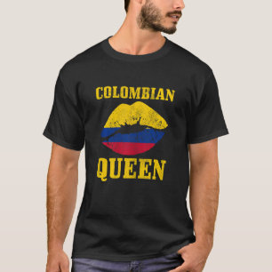 Camiseta Reina colombiana colombiana de la bandera de Colom