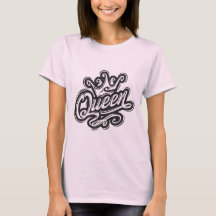 Reina con corona, diseño de tipografía