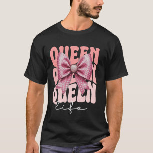 Camiseta Reina Coqueta Lazo Rosa Abuela Linda Día de la Mad