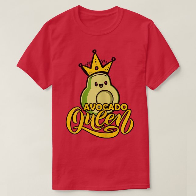 Camiseta Reina de aguacate graciosa mujer vegan (Diseño del anverso)