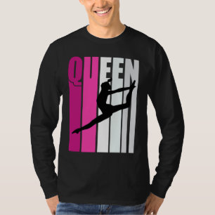 Camiseta Reina de baile rosa Bailarina colorida Práctica de
