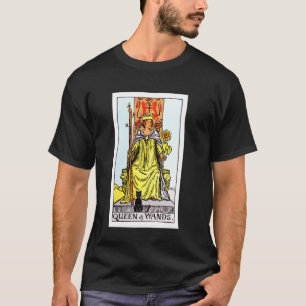 Camiseta Reina de Bastos Carta de Tarot Vintage - Baraja Ri