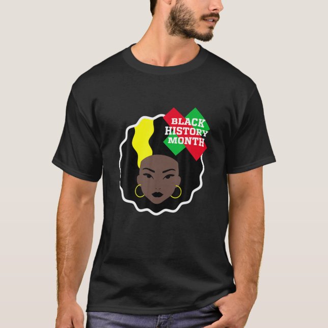 Camiseta Reina de belleza afroamericana Chicas historia neg (Anverso)
