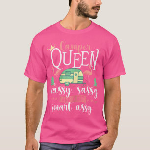 Camiseta Reina de Campamento Elegante y Sassy Glamping Glam