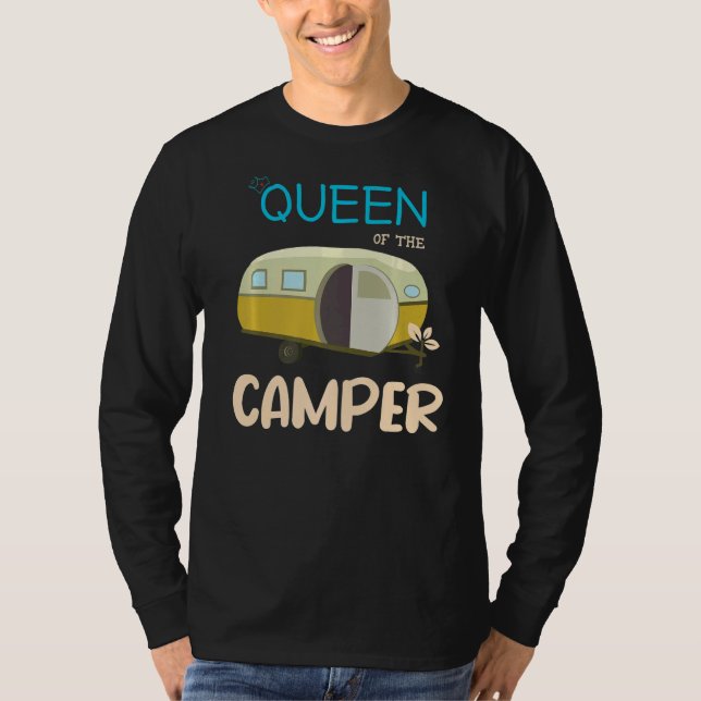Camiseta Reina De Camper Van Rv Camping Road (Anverso)
