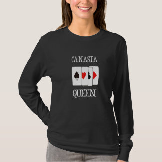 Camiseta Reina de Canasta Tarjeta Divertida Juego de Cartas