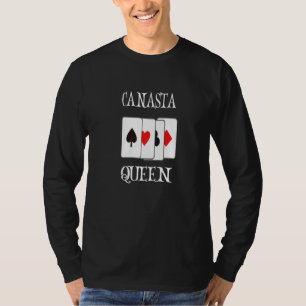 Camiseta Reina de Canasta Tarjeta Divertida Juego de Cartas