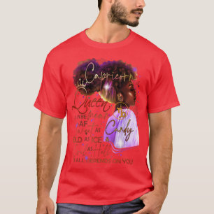 Camiseta Reina de Capricornio Dulce Como Regalo De Cumpleañ
