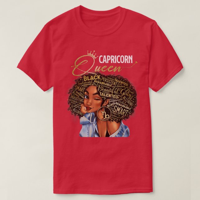 Camiseta Reina de Capricornio Dulce Como Regalo De Cumpleañ (Diseño del anverso)