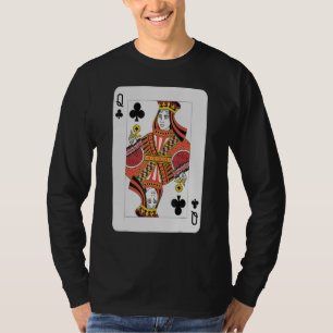 Camiseta Reina de clubes Pro Poker Luck Player Costum