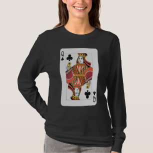 Camiseta Reina de clubes Pro Poker Luck Player Costum