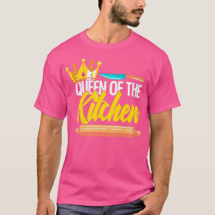 Camiseta Reina De Cocina Cocinera Mujer Chef Mamá