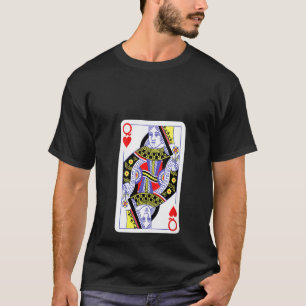 Camiseta Reina De Corazón Jugando Cartas De Halloween Cos