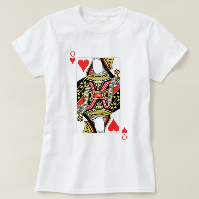 Camiseta Reina de corazones - añada su imagen (Diseño del anverso)
