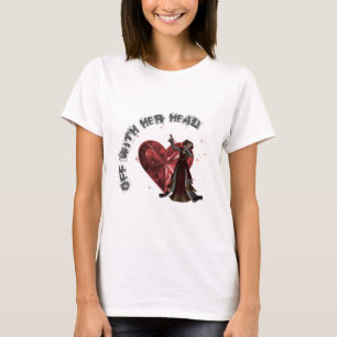 Camiseta Reina de corazones - apagado con su cabeza