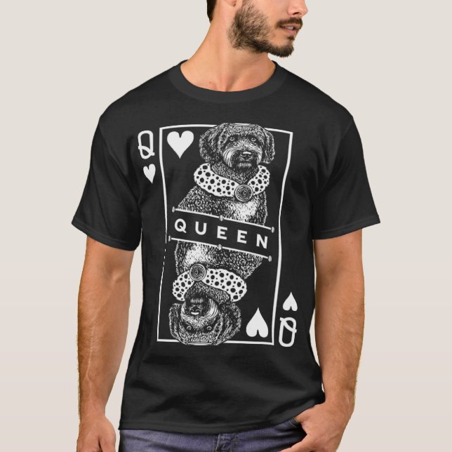 Camiseta Reina De Corazones De Perro De Agua Español (Anverso)