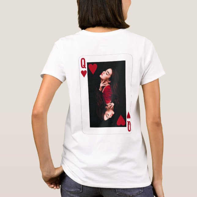 Camiseta Reina de Corazones Foto Roja Peluquera  (Reverso)